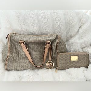 Michael Kors purse with matching wallet